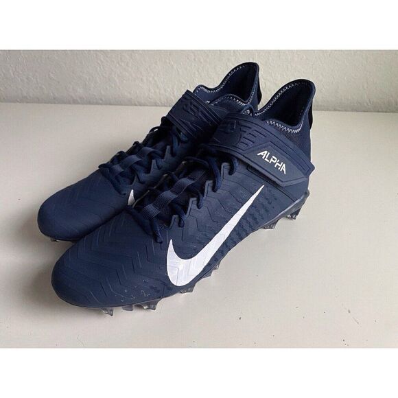 Nike Alpha Menace Pro 2 MID Football Cleats Midnight Navy BV3945-404 Men’s Sz 15 - Picture 7 of 10